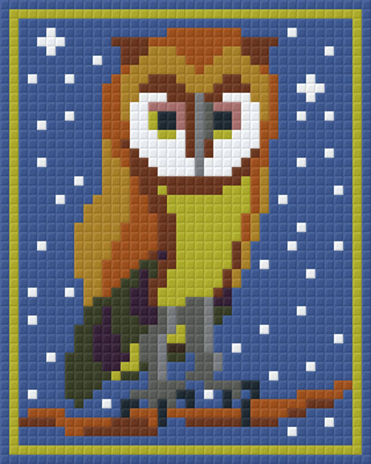 Uhu Owl one [1] Baseplate PixelHobby Mini-mosaic Art Kit